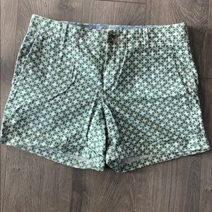 Banana republic green patterned shorts